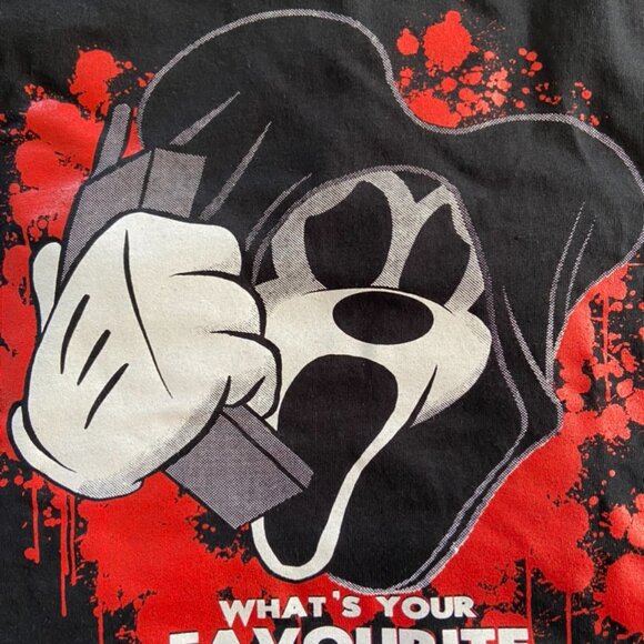 Unisex Mickey Ghostface Goth Horror Disney Halloween T-Shirt Plus Size 2XL 3XL - Picture 9 of 11